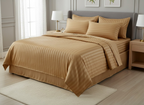 T300 Stripe Bed Set Gold