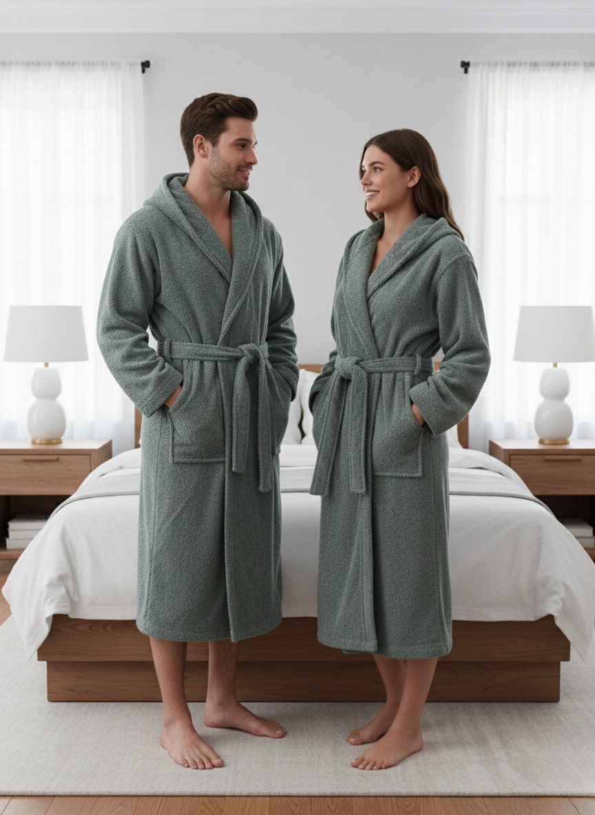 Classic Terry Bathrobe Green