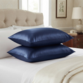 Silk Pillow Covers Pack of 2 Navy