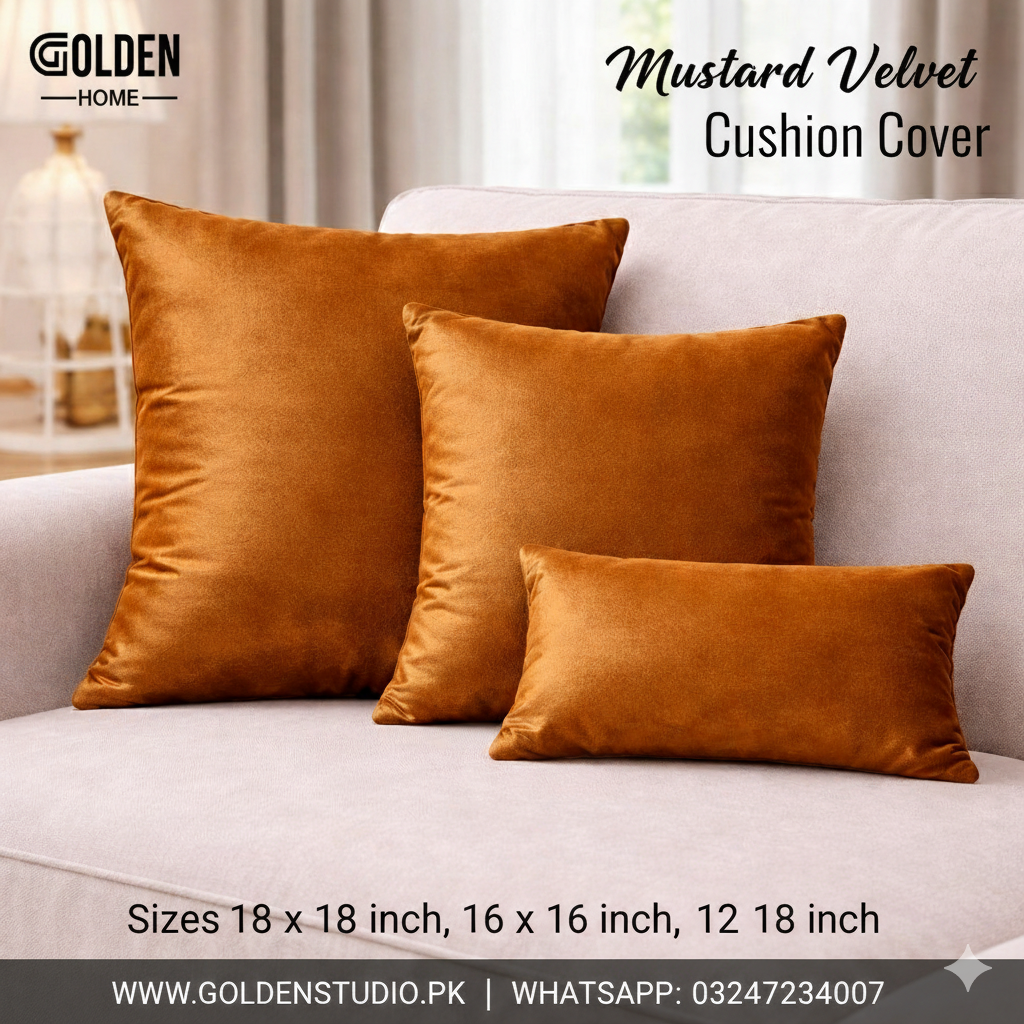 Velvet Cushion with Filling 1 pc