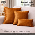 Velvet Cushion Cover Mustard 1pc