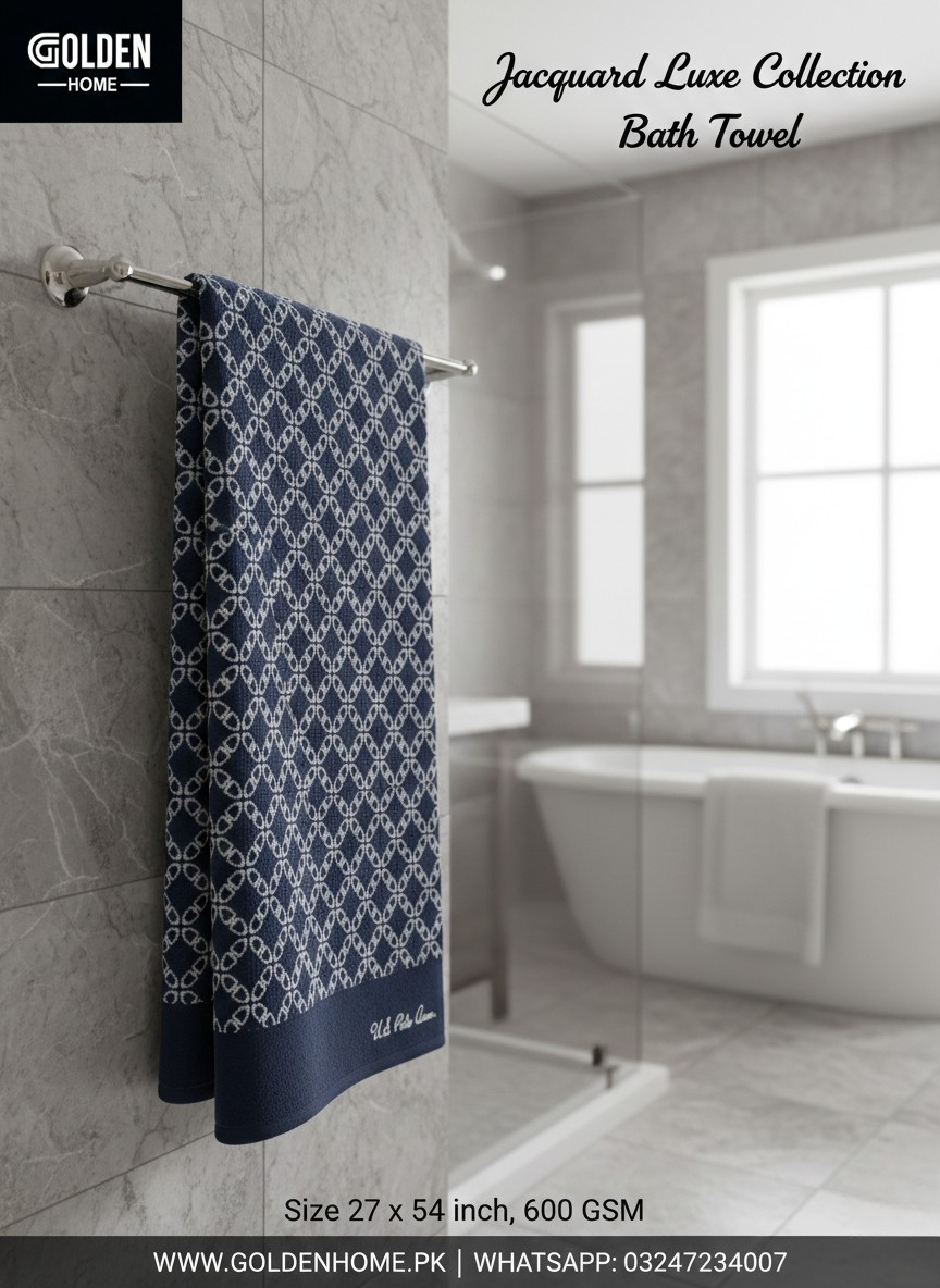 US Polo Jacquard Luxe Bath Towel