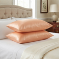 Silk Pillow Covers Pack of 2 Peach