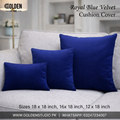 Velvet Cushion Cover Royal Blue 1pc