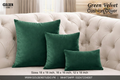 Velvet Cushion Cover Green 1pc