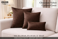 Velvet Cushion Cover Chocolate 1pc