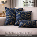 Lava Velvet Cushion Cover Blue 1pc