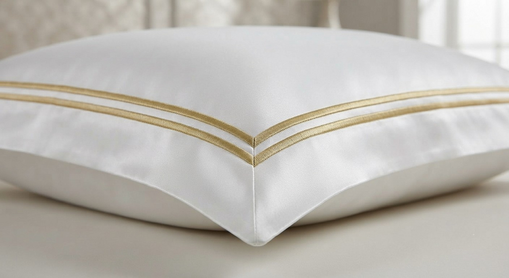 Baratta Stitch Bed Set Box Design T400 Satin White/Golden