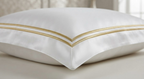 Baratta Stitch Bed Set Box Design T400 Satin White/Golden